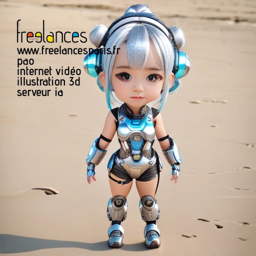 Pao mise en page internet vidéo illustration 3d serveur IA générative AI freelance paris studio de création magazines QUCOQJH0